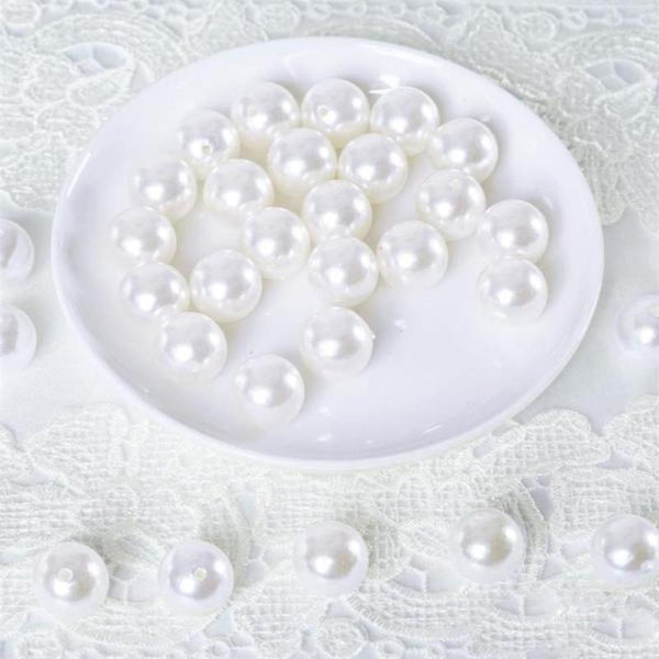 20 mm or 0.78" wide Loose Beads Faux Pearls