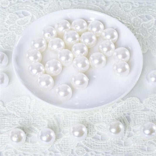 20 mm or 0.78" wide Loose Beads Faux Pearls