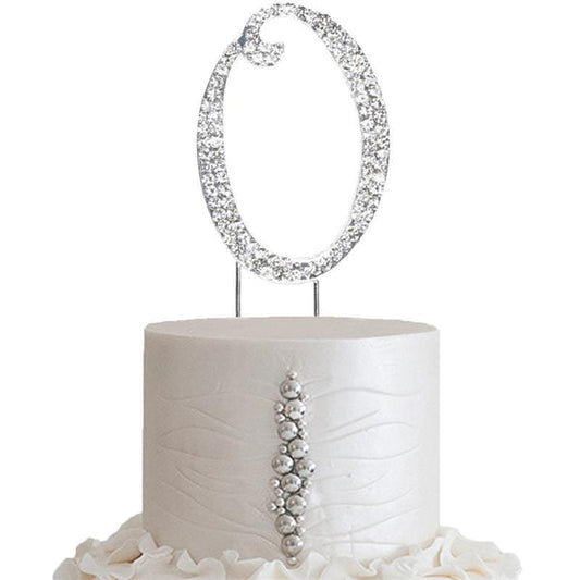 2.5" tall Number Rhinestone Cake Topper