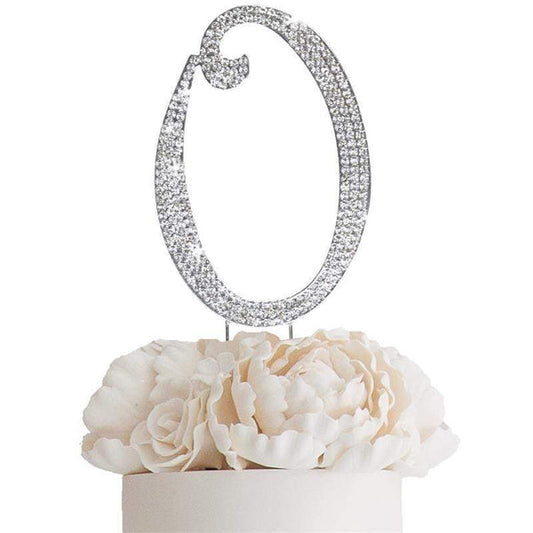 4.5" tall Number Rhinestone Cake Topper