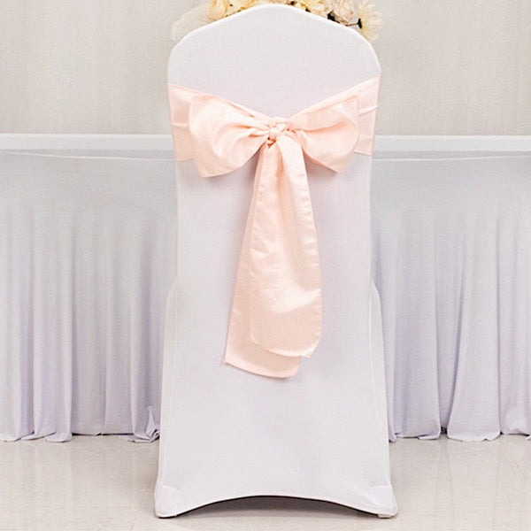 5 Lamour Satin Chair Sashes for Events