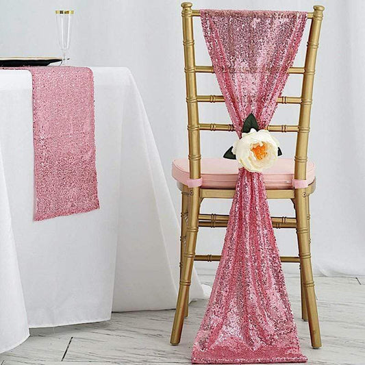Extra Wide Sequin Chair Sash Wedding Decorations