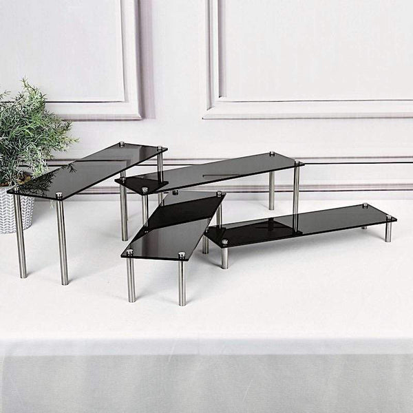 4 Acrylic Dessert Stands Cupcake Holders Display Riser