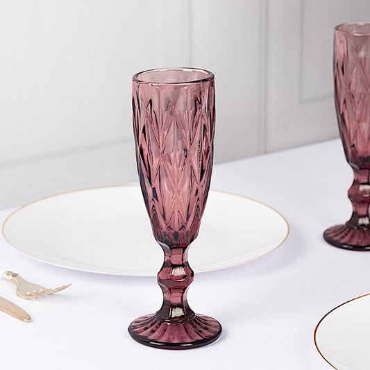 6 pcs 6 oz Crystal Disposable Party Champagne Glasses