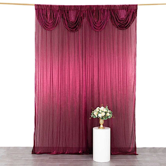 10x10 feet Pleated Satin Curtain Double Drape Wedding Photography Backdrop Panel
