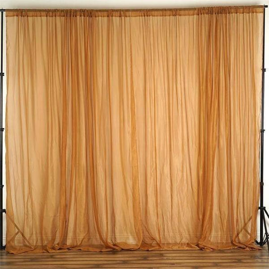 10 feet x 10 feet Sheer Voile Backdrop Drapes Curtains Panels