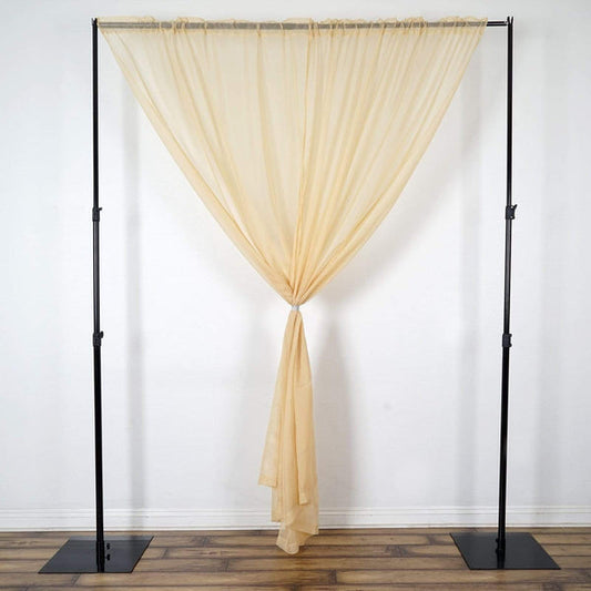 2 pcs 9 feet Sheer Organza Backdrops Drapes Curtains Panels
