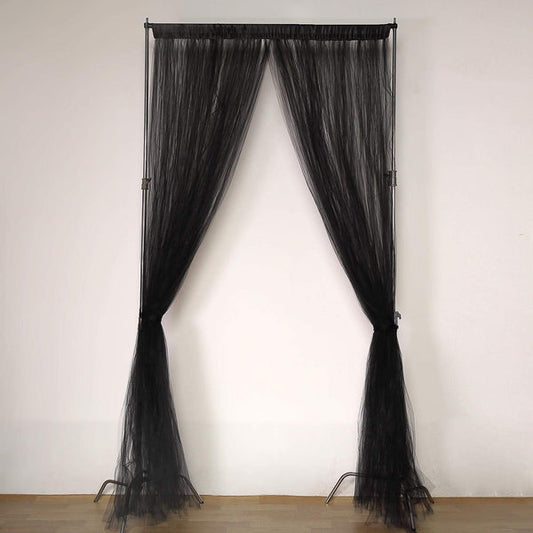 5 feet x 10 feet Sheer Tulle Curtain Backdrop Panels