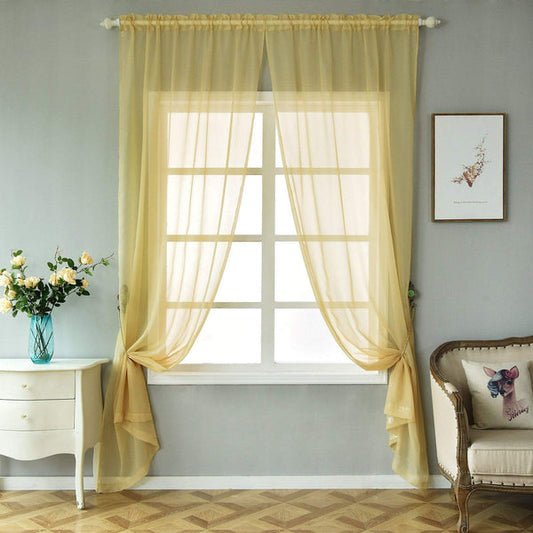 52 x 108-Inch Sheer Organza Backdrop Window Drapes Curtains Panels