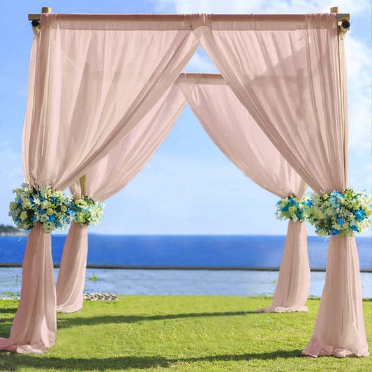 5x14 feet Premium Chiffon Sheer Curtain Panel Backdrop Drape