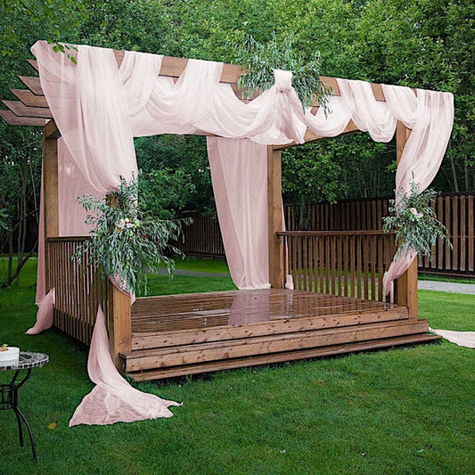 5x32 feet Premium Chiffon Sheer Curtain Panel Ceiling Backdrop Drape