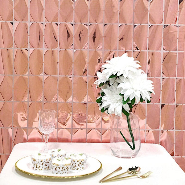 Metallic Rectangle 3x6.5 feet Foil Tassels Fringe Backdrop Curtains
