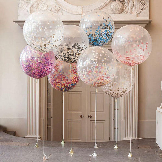 10 Clear 16" tall Latex Helium Air Transparent Balloons