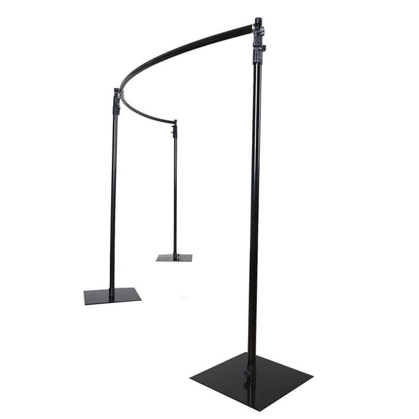 11 ft Heavy Duty Adjustable Curved Pipe and Drape Kit Backdrop Support Stand