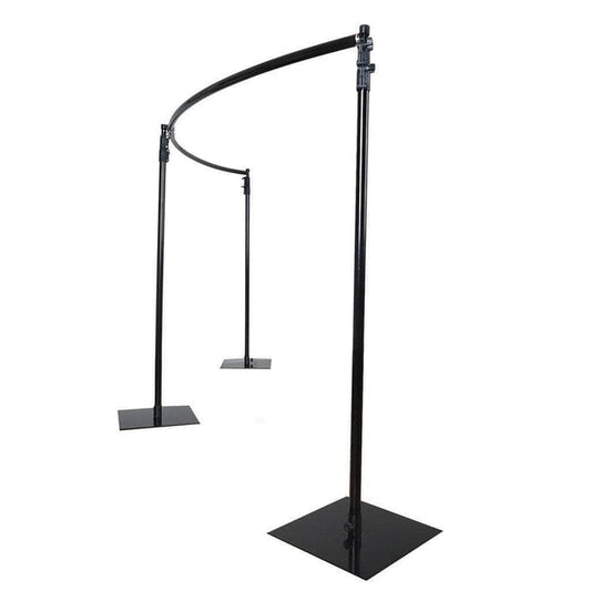 11 ft Heavy Duty Adjustable Curved Pipe and Drape Kit Backdrop Support Stand