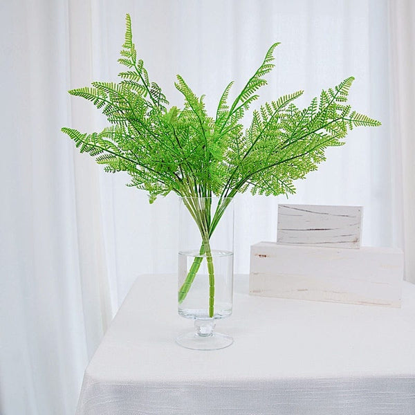2 Green 19 in Artificial Asparagus Fern Leaves Faux Greenery Stems