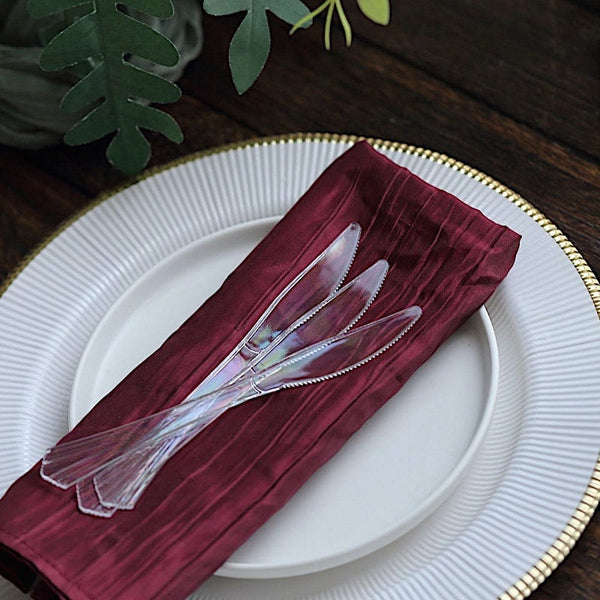 25 pcs 7.25" Clear Disposable Plastic Party Knives