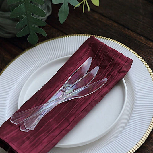 25 pcs 7.25" Clear Disposable Plastic Party Knives