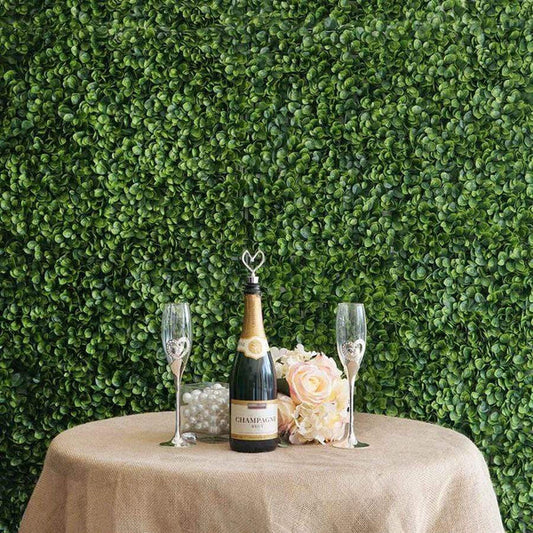 4 pcs Green Large Boxwood Leaves Wall Backdrop Panels