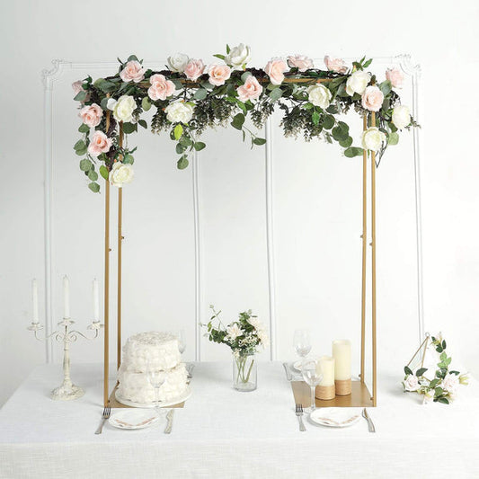 48 in tall Gold Adjustable Over The Table Rod Stand Metal Arch