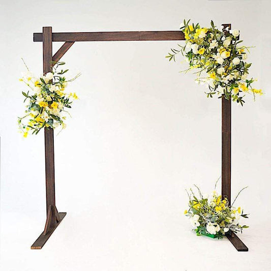 7 feet Dark Brown Wood Backdrop Stand Square Wedding Arch