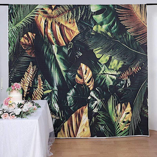 8 ft Vinyl Photography Background Tropical Forest Leaves Printed Party Backdrop