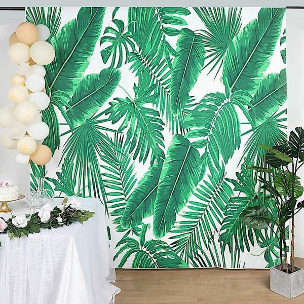 8 ft Vinyl Photography Background Tropical Leaves Printed Party Backdrop