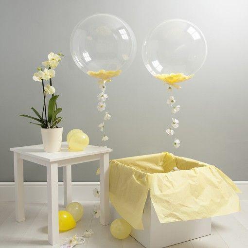 Clear 24" tall Latex Helium Air Transparent Balloon