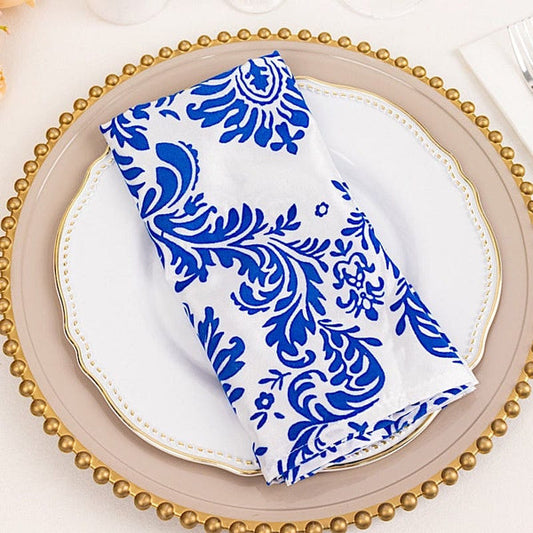 5 pcs 20x20" Damask Flocking Taffeta Napkins