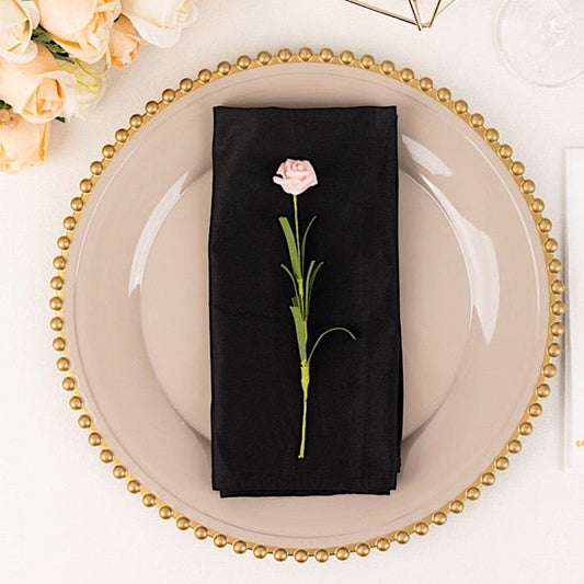 5 Premium 20x20 in Scuba Polyester Dinner Table Cloth Napkins