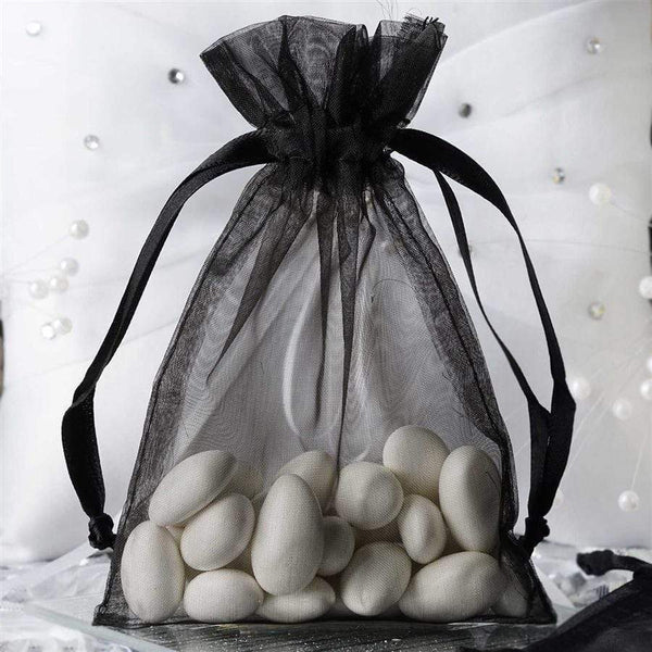 10 pcs 4x6" Sheer Organza Favor Bags with Pull String