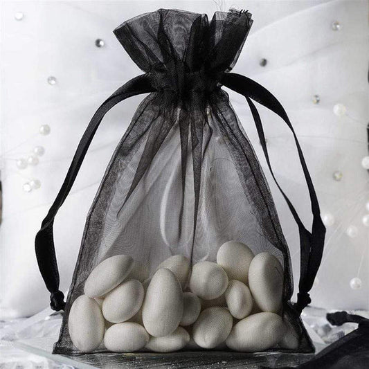 10 pcs 4x6" Sheer Organza Favor Bags with Pull String