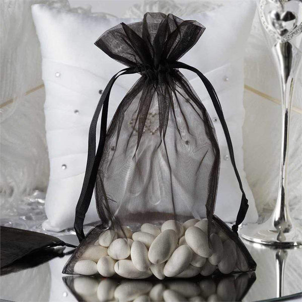 10 pcs 6x9" Sheer Organza Favor Bags with Pull String