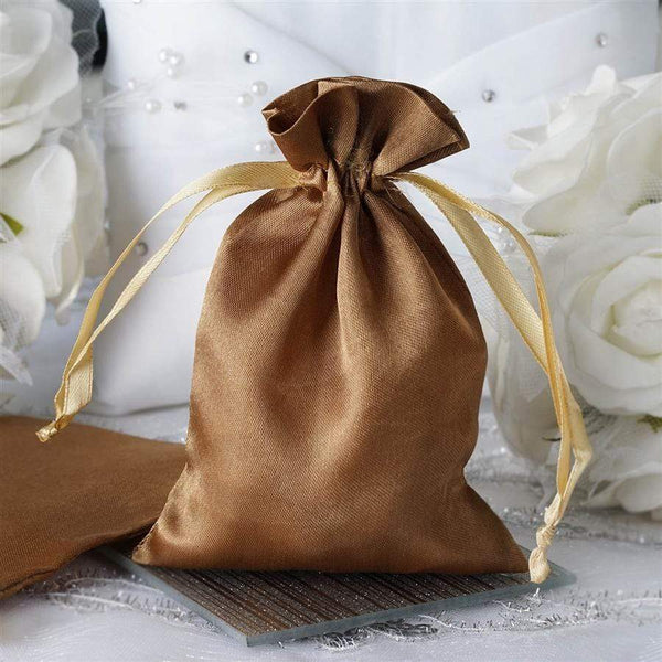 12 pcs 4x6" Satin Favor Bags with Pull String