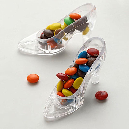 12 pcs Clear Cinderella Slippers Wedding Favors Holders