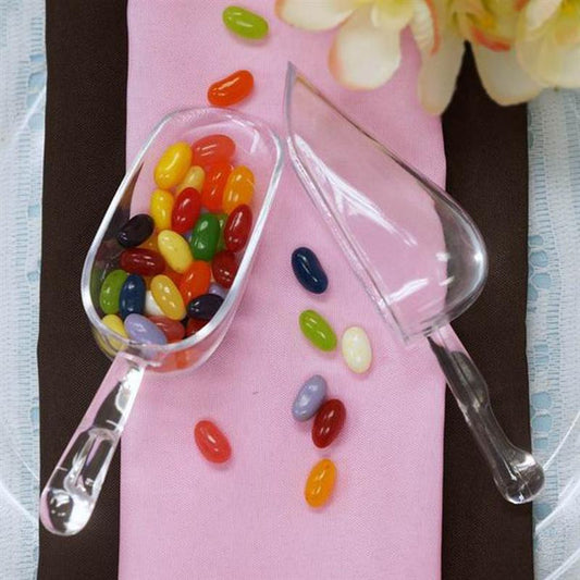 6 pcs Clear Disposable Plastic Party Candy Scoop Wedding Favor Holders