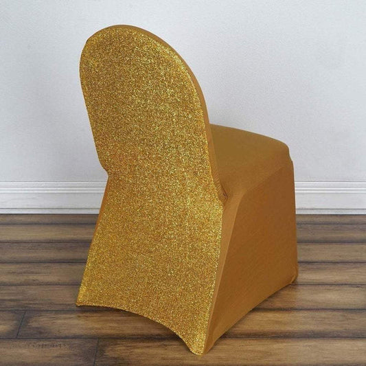 Metallic Spandex Stretchable Banquet Glitter Chair Cover