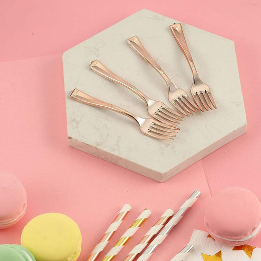 24 pcs 4 in long Disposable Plastic Party Appetizer Forks