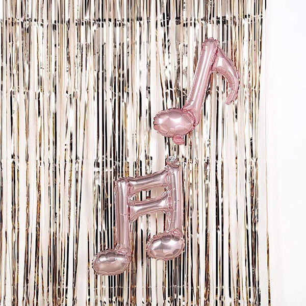 3 feet x 8 feet Metallic Foil Fringe Shiny Curtain