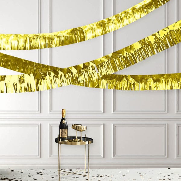 16 feet Metallic Foil Tassels Hanging Garland Fringe Banner