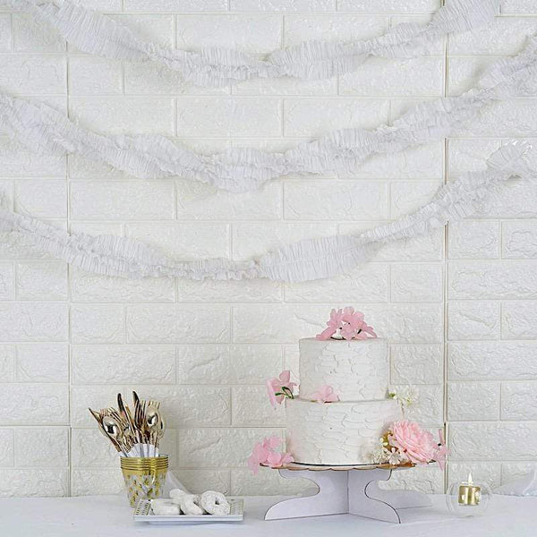 3" x 28 ft Extra Long Ruffled Tissue Paper Garlands