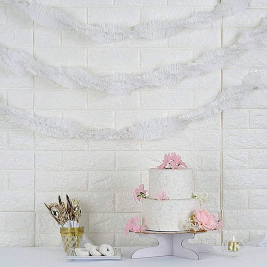 3" x 28 ft Extra Long Ruffled Tissue Paper Garlands