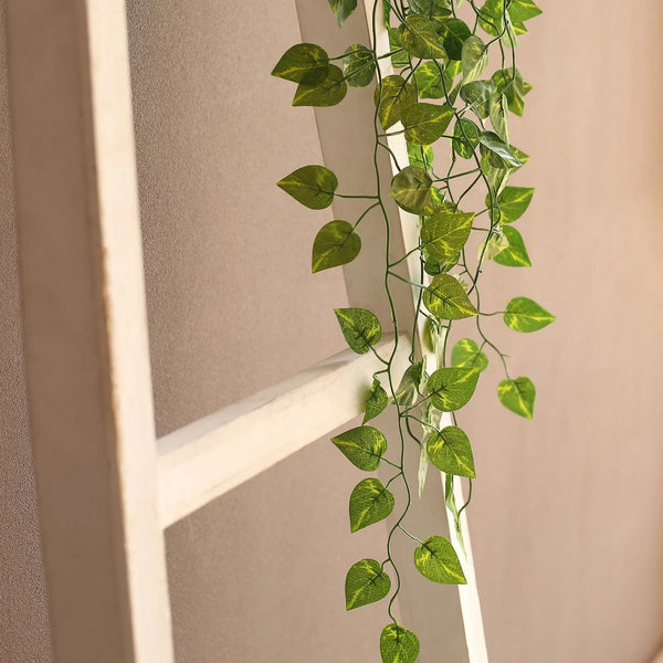 4 Green Artificial Ivy Leaves Garland Silk Photos Foliage Vines