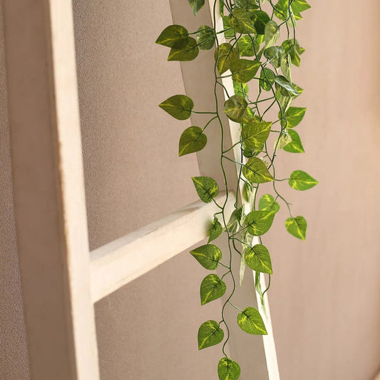 4 Green Artificial Ivy Leaves Garland Silk Photos Foliage Vines