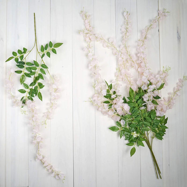 5 Bushes 44 in tall Hanging Artificial Wisteria Flowers Vine Garland