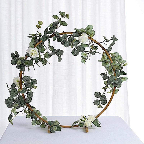 20 in Round Metal Floral Hoop Standing Wreath Ring Centerpiece