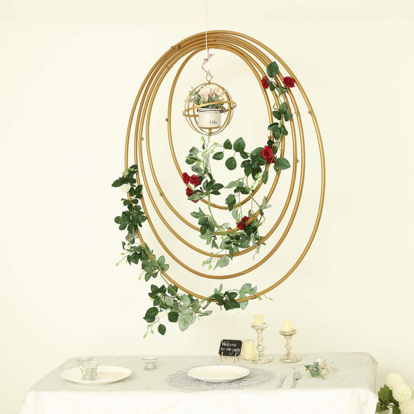 36 in wide Metal Round Hoop Hanging Wreath Ring