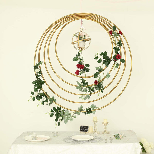 40 in wide Metal Round Hoop Hanging Wreath Ring