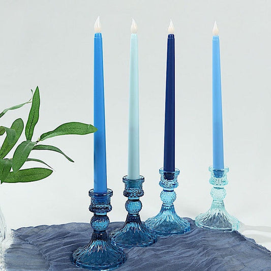 8 Mixed Flameless 11 in tall LED Taper Candles Lights