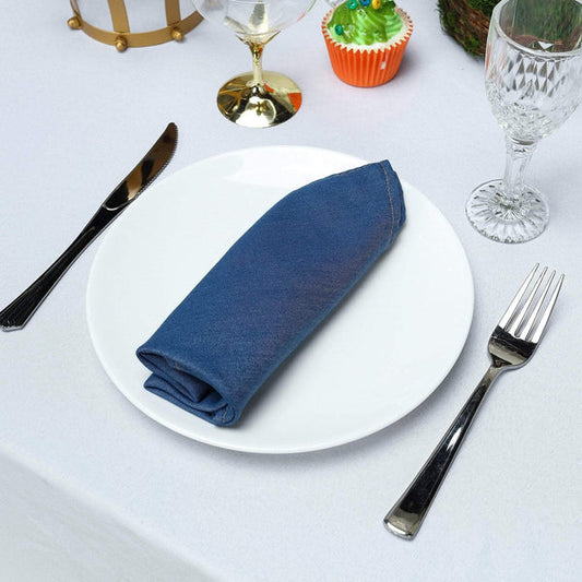 5 pcs 17x17 in wide Dark Blue Faux Denim Polyester Napkins
